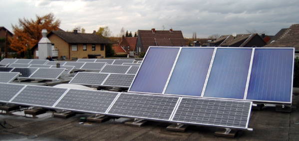 Aufbau Solaranlage
