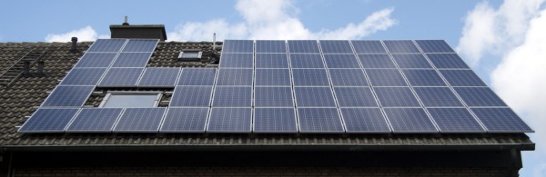 fertige Photovoltaik-Anlage