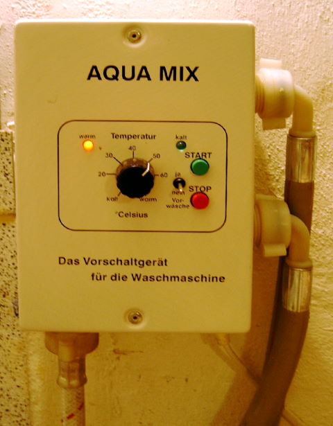 Waschmaschinenvorschaltgerät für das solare Wäschewaschen